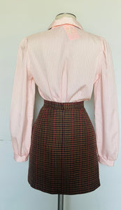 Vintage 60s soft pink blouse Small