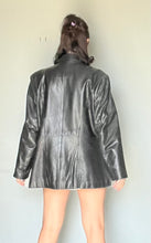 Load image into Gallery viewer, Vintage 80s super soft black leather blazer SM
