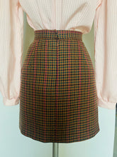 Load image into Gallery viewer, Reworked vtg 70s designer Evan Picone gingham mod skirt  small
