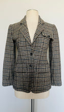 Load image into Gallery viewer, Incredible gingham tweed YSL riding style jacket small
