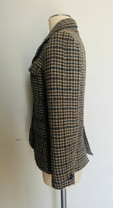 Incredible gingham tweed YSL riding style jacket small